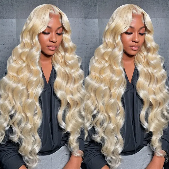 9x6 Glueless Wig 13x4 Lace Front HD Lace Wigs Supplier Raw Vietnam #613 Blonde Body Wave Human Hair Wigs
